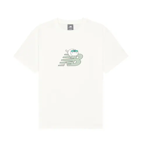 New Balance T Shirt Unisex Sea Salt White