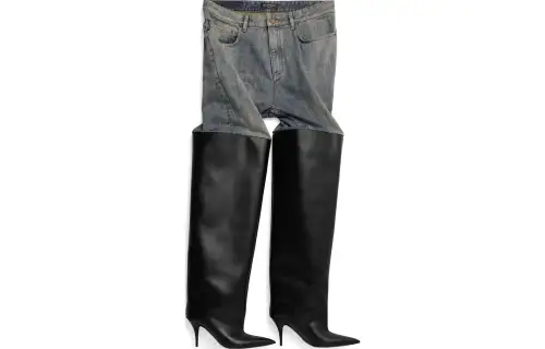 Balenciaga Casual Pants Regular Fit Women's Blue