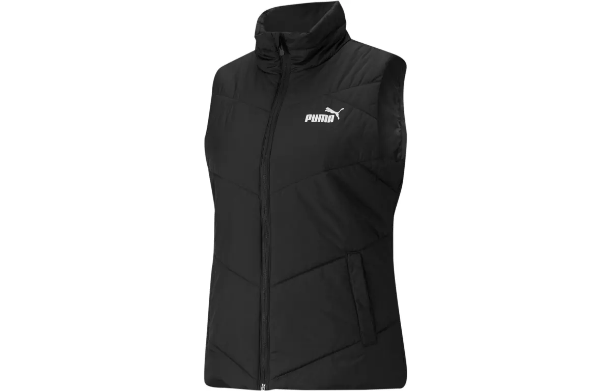PUMA ESSENTIALS Vests Women's Black Stand Collar Moderate Other