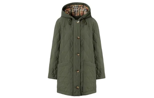 Burberry Puffer Jacket Women's Army Green