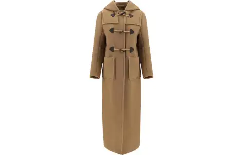 PRADA Coats Women's Umber Hooded Moderate Straight Fit