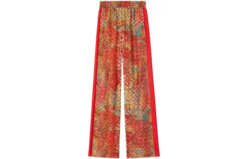 Burberry Graphic Printed Wide-Leg Trousers