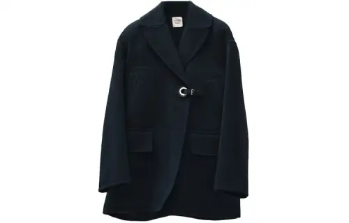 HERMES Velvet Jackets Women's Dark Blue Moderate