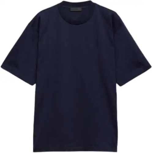 PRADA T Shirts Men's Blue Crew Neck Moderate