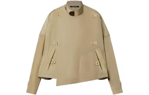 LOUIS VUITTON SS23 Cropped Coat Women's Brown
