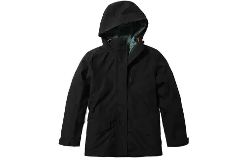 Timberland Windbreaker Jackets Women's Black Hooded Moderate