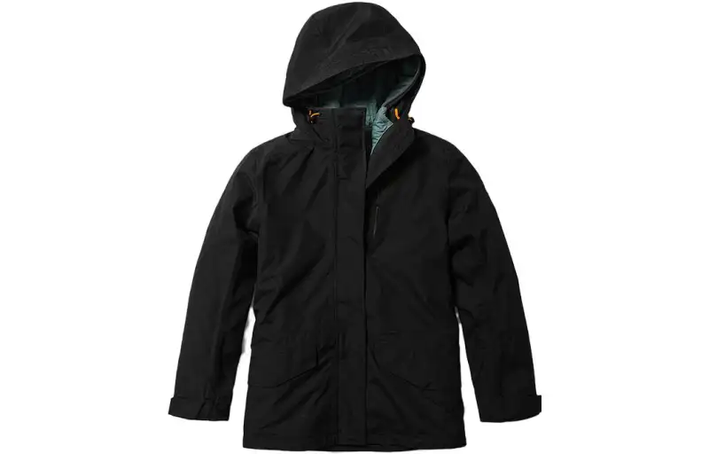 Timberland Windbreaker Jackets Women's Black Hooded Moderate
