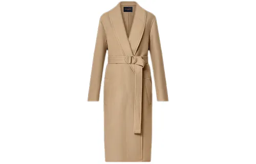 LOUIS VUITTON New Quarterly Products Of LV Velvet feel Coat Women's Camel