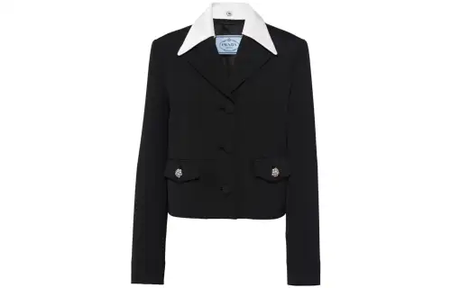 PRADA Contrast trim Wool Blazer
