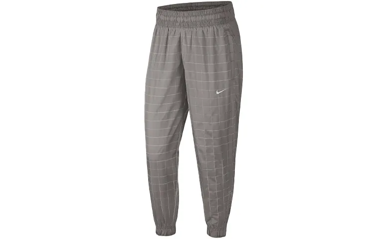 Nike Knitted Sweatpants Women's Olive Gray Moderate Cuffed Pants