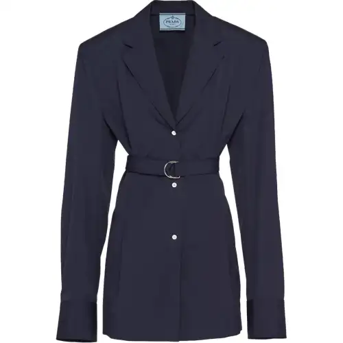 PRADA Cotton poplin Belted Blazer