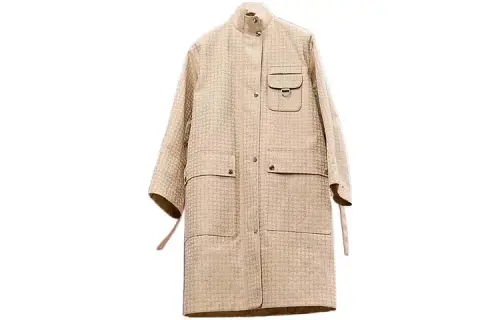 HERMES Trench Coat Women's Ecru
