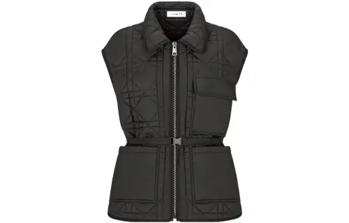 DIOR Quarterly New Products Vests Women's Black Lapel Moderate Other
