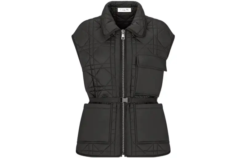 DIOR Quarterly New Products Vests Women's Black Lapel Moderate Other