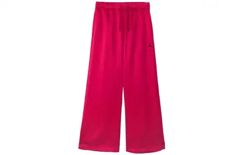 Jordan Knitted Sweatpants Women's Red Moderate Wide Leg Pants
