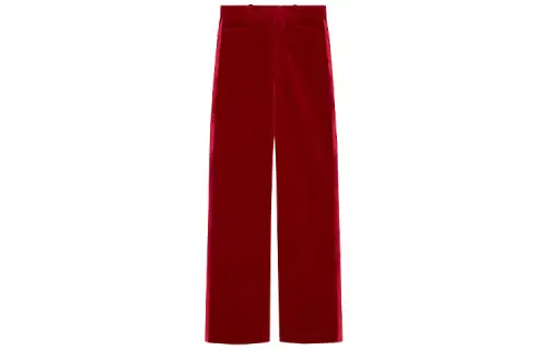 【Replicated_FIPrevious Season】straight-leg velvet trousers