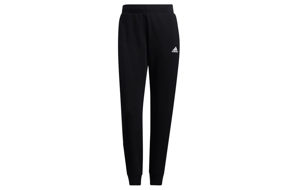 Adidas Knitted Sweatpants Women's Black Moderate Cuffed Pants
