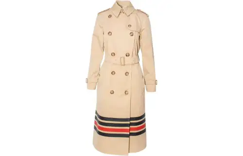 Burberry Trench Coats Women's Light Umber Square Collar Moderate