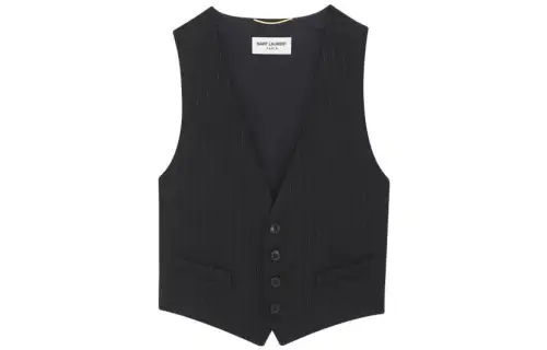 SAINT LAURENT Stripe Detailed Sleeveless Vest