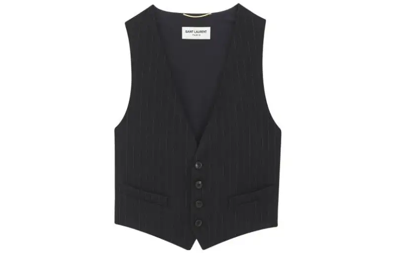 SAINT LAURENT Stripe Detailed Sleeveless Vest