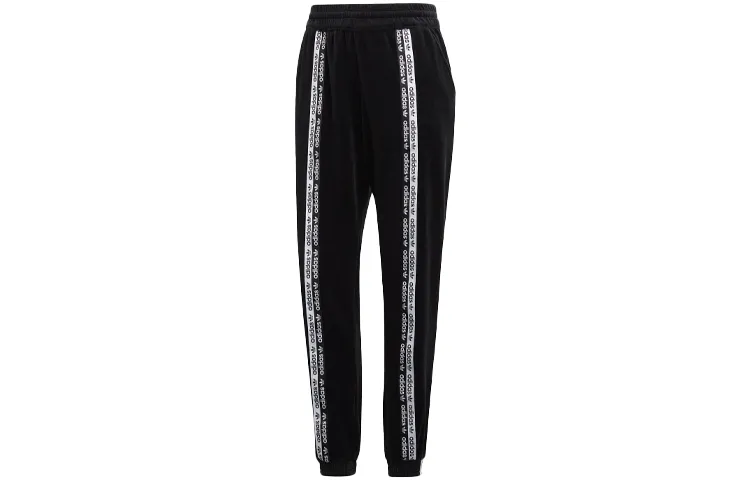 Adidas Originals RYV Knitted Sweatpants Women's Black Moderate Straight Fit Pants