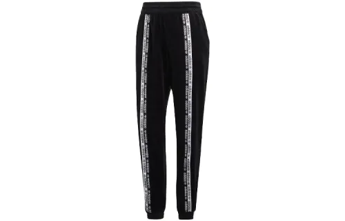 Adidas Originals RYV Knitted Sweatpants Women's Black Moderate Straight Fit Pants