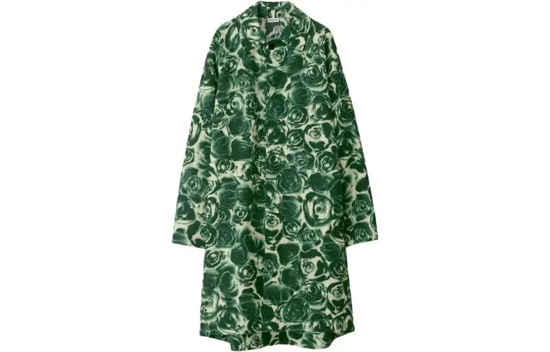 Burberry Coats Women's Green Lapel Moderate