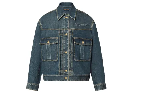 LOUIS VUITTON Denim Jacket Women's Blue