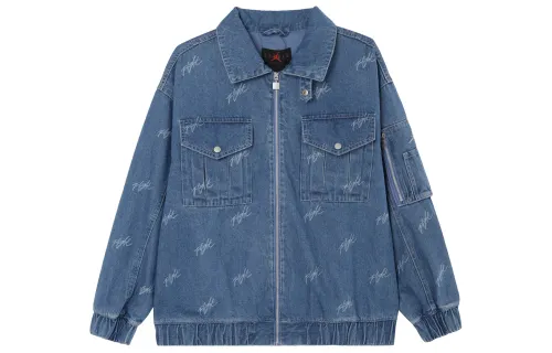 Jordan SS24 Flight Collection Renegade Denim Jacket Women's Stone Blue