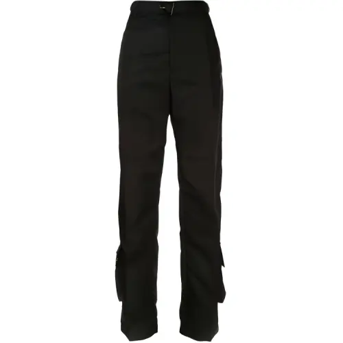 Bottega Veneta Cargo Pants Women's Black Moderate Straight Fit Pants
