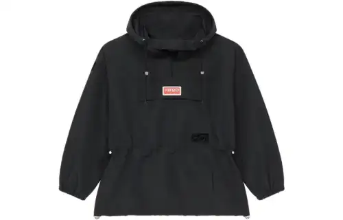 KENZO Logo Printed Drawstring Hoodie