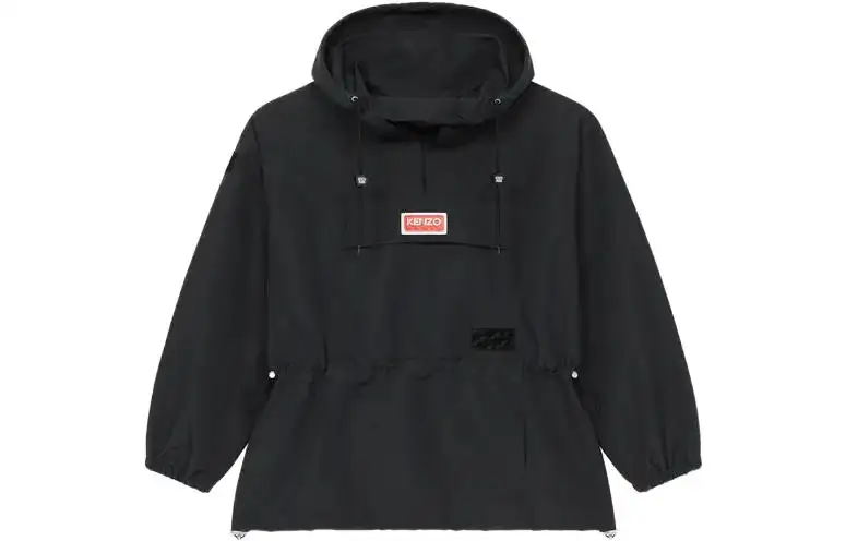 KENZO Logo Printed Drawstring Hoodie