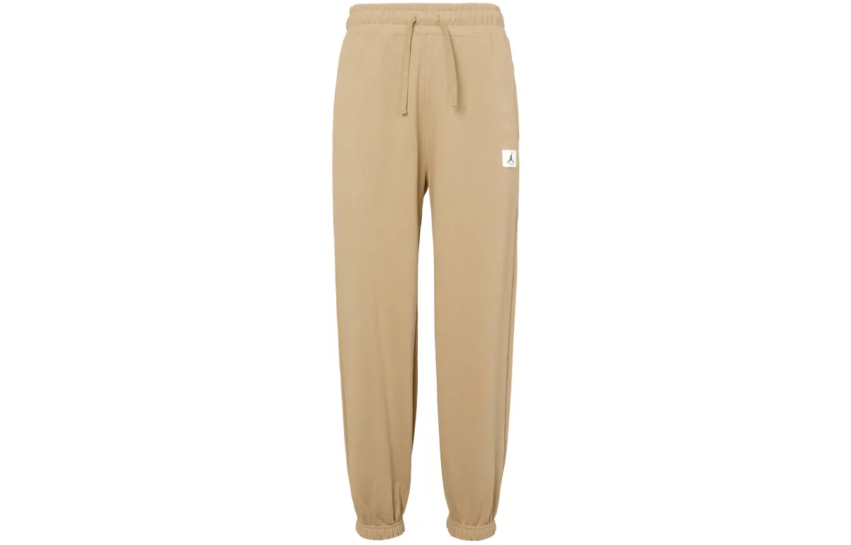 Jordan Knitted Sweatpants Women's Khaki Moderate Cuffed Pants