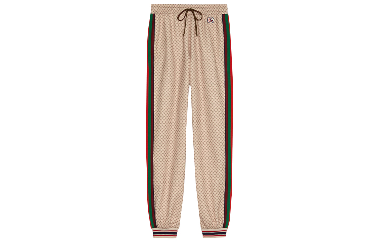 Женские штаны Gucci SS21 G (бежевый) — фото 1