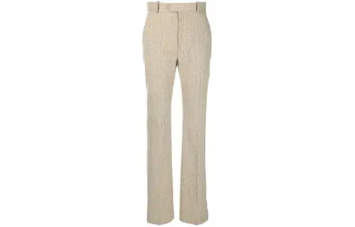 Bottega Veneta Casual Pants Women's Beige Moderate Straight Fit Pants