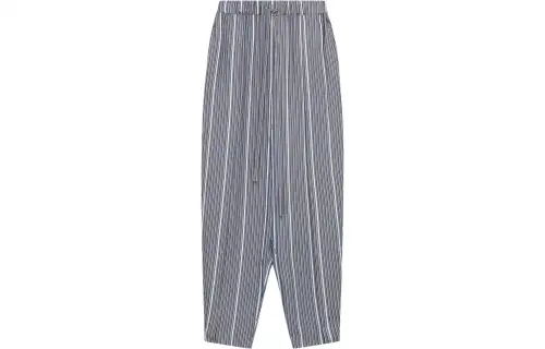 LOEWE Stripe Balloon Trousers 'Grey/Navy Blue'