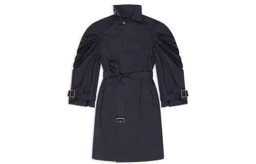 Balenciaga Twisted Puff Sleeved Trench Coat