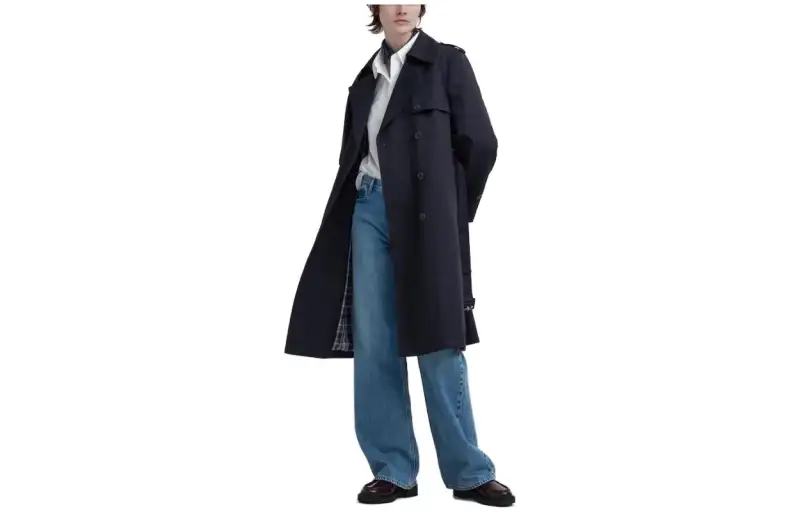 UNIQLO x Clare Waight Keller Trench Coat Women's Navy Blue