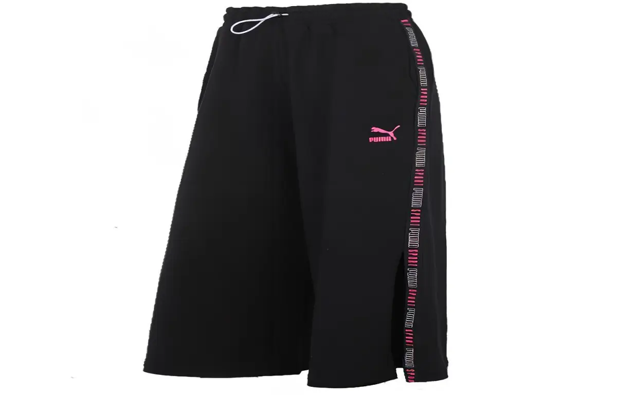 PUMA Casual Pants Women's Black Moderate Wide Leg Pants