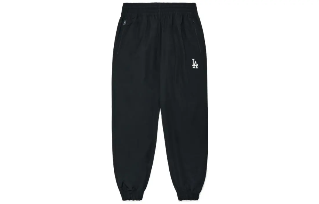 MLB Knitted Sweatpants Women's Black Moderate Cuffed Pants