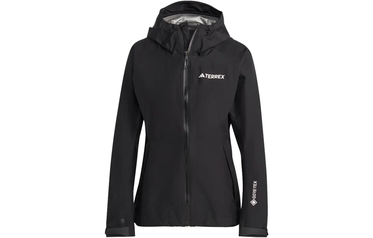 Adidas Waterproof And Windproof Windbreaker Jacket Women's Black