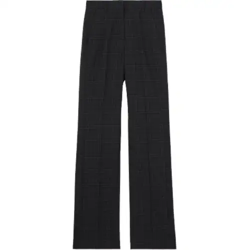 Burberry check wool tailored trousers