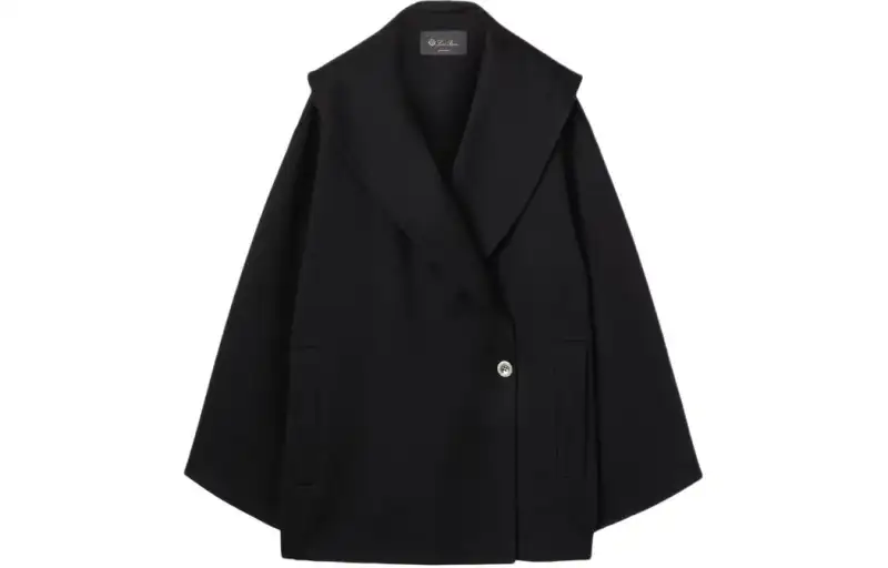 Loro Piana Coats Women's Black Lapel Moderate