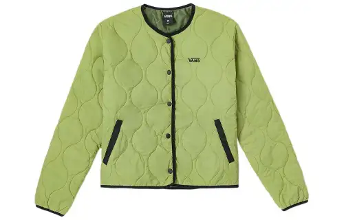 Vans FORCES Cropped Coats Women's Green Crew Neck Moderate
