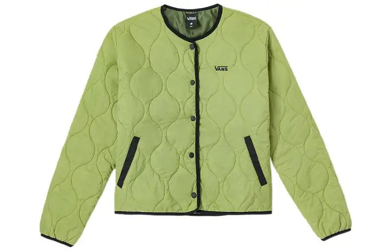 Vans FORCES Cropped Coats Women's Green Crew Neck Moderate