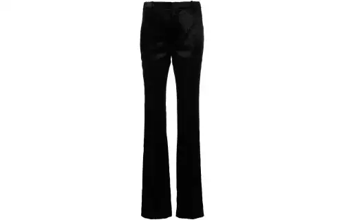 SAINT LAURENT SS22 Full Length Pants Women's Black