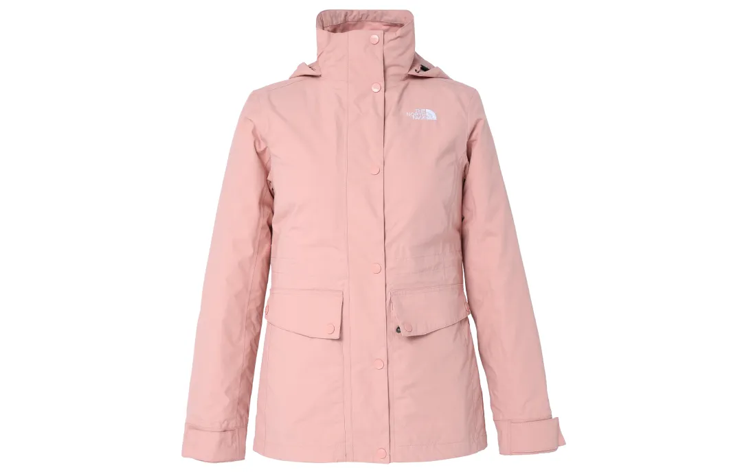 THE NORTH FACE Windbreaker Jackets Women's Pink Hooded Moderate