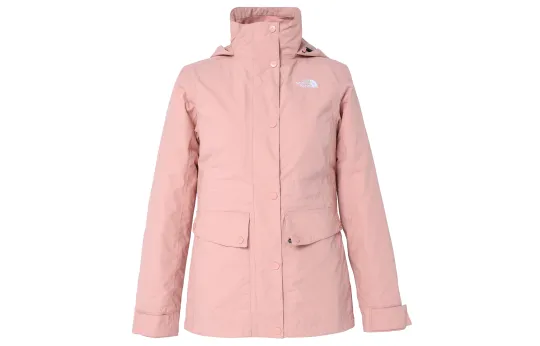 THE NORTH FACE Windbreaker Jackets Women's Pink Hooded Moderate