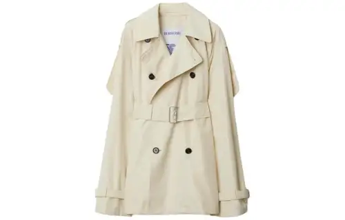 Burberry short silk trench coat