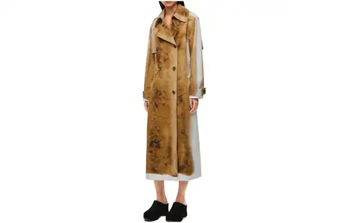 LOEWE Blurred Print Trench Coat 'Beige/Multicolor'